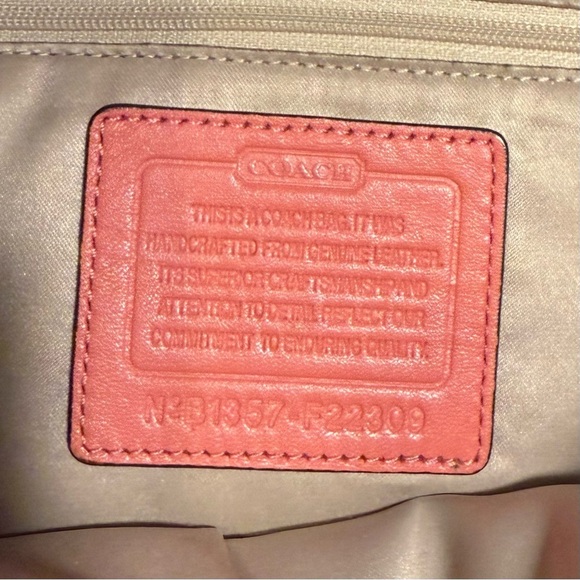 Gently Used COACH Pink Leather Shoulder Bag - Picture 3 of 9
